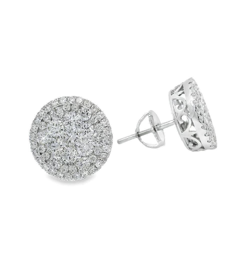 14K Gold Diamond Stud Earrings