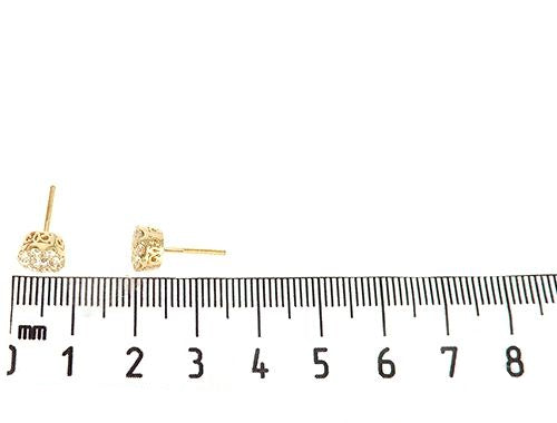 14K Gold Cluster Stud Earrings