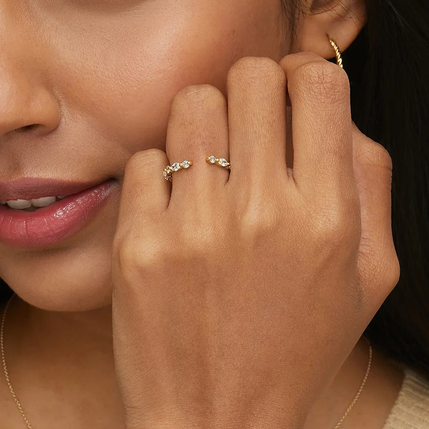 Versailles Lab Diamond Open Ring (1/2 ct. tw.) in 14K Yellow Gold