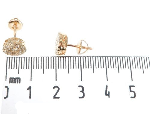 14K Gold Diamond Stud Earrings