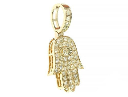 14K Gold Hamsa Diamond Pendant