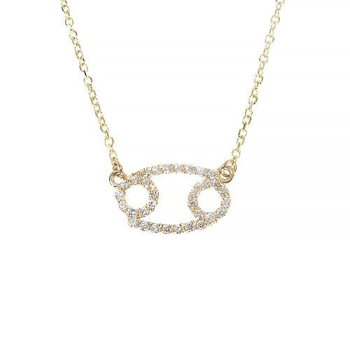 14K Gold Cancer Diamond Necklace 66717