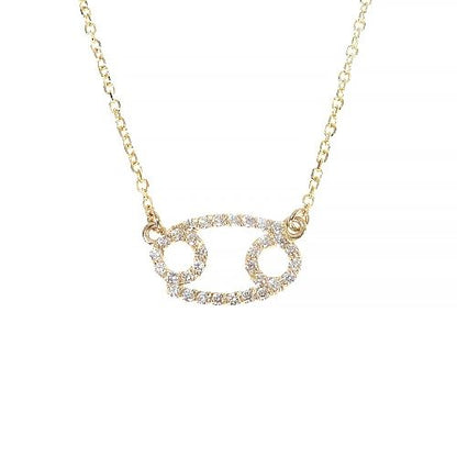 14K Gold Cancer Diamond Necklace 66717