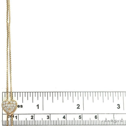 14K Heart Diamond Adjustable Choker Necklace 66544