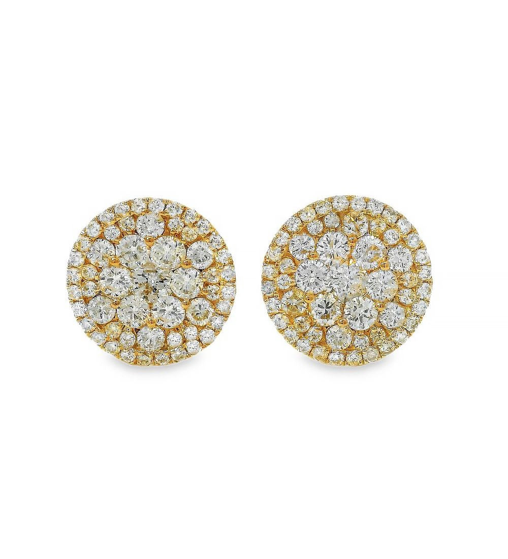 14K Gold Diamond Stud Earrings