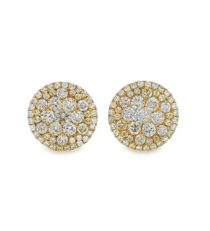 14K Gold Diamond Stud Earrings
