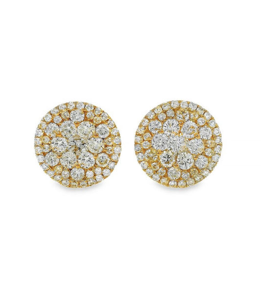 14K Gold Diamond Stud Earrings