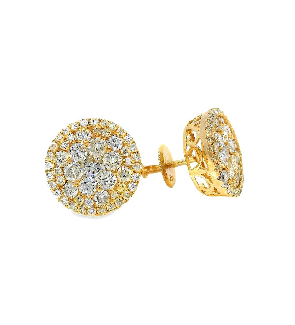 14K Gold Diamond Stud Earrings