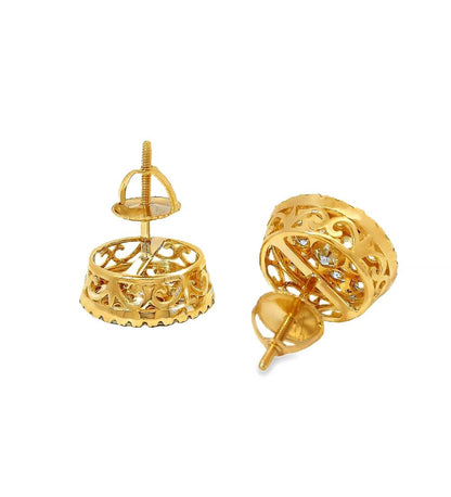 14K Gold Diamond Stud Earrings