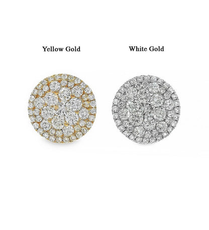 14K Gold Diamond Stud Earrings
