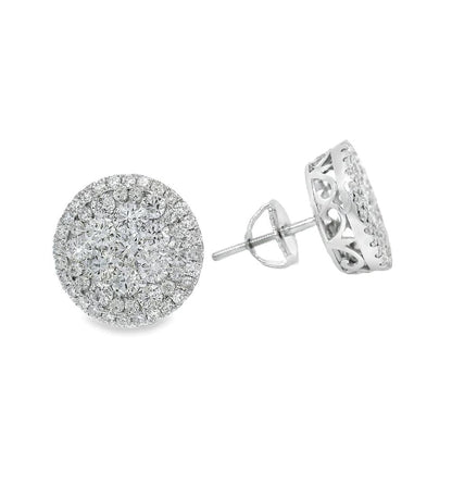 14K Gold Diamond Stud Earrings