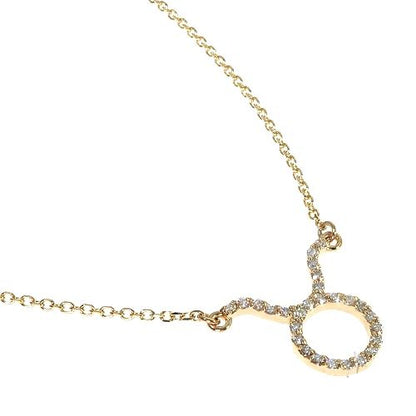 14K Gold Taurus Diamond Necklace 66714