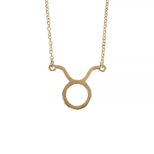 14K Gold Taurus Diamond Necklace 66714