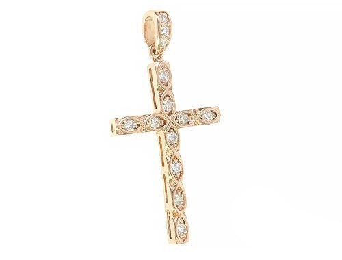 Fancy Oval Round Cut Diamond Cross
