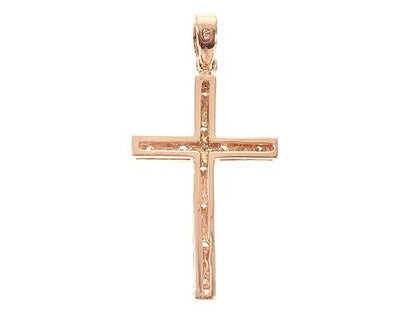 Fancy Oval Round Cut Diamond Cross