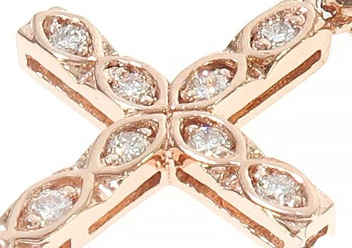 Fancy Oval Round Cut Diamond Cross