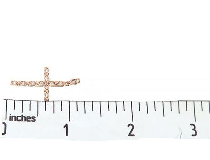 Fancy Oval Round Cut Diamond Cross