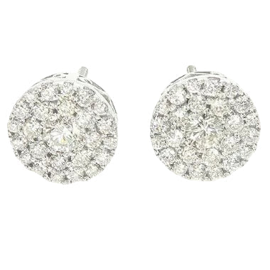 14K Gold Cluster Earrings