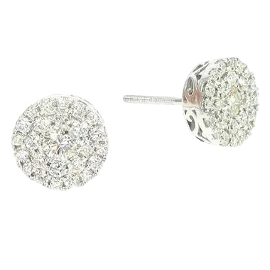 14K Gold Cluster Earrings