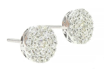 14K Gold Cluster Earrings