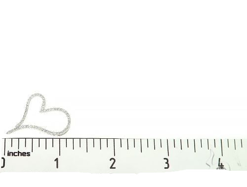 14K White Gold Diamond Heart Pendant