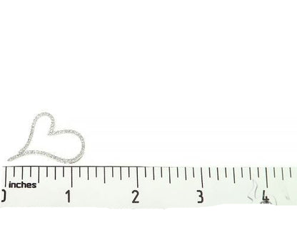 14K White Gold Diamond Heart Pendant