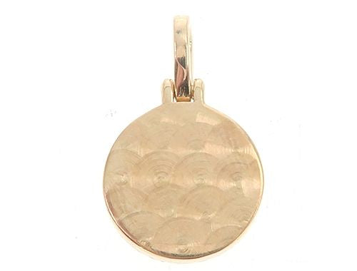 14K Yellow Gold Customizable Photo Pendant 0.50 Inch