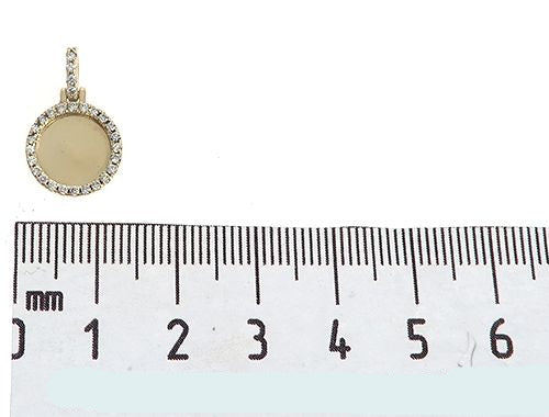 14K Yellow Gold Customizable Photo Pendant 0.50 Inch