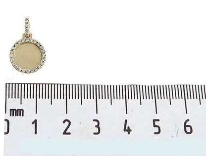 14K Yellow Gold Customizable Photo Pendant 0.50 Inch