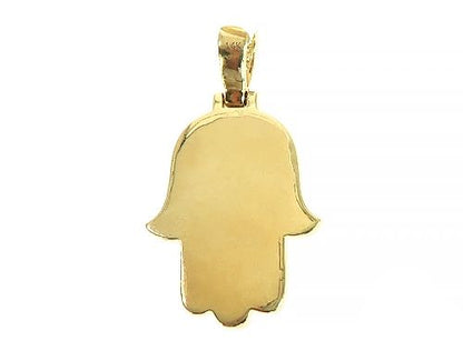 14K Gold Diamond Hamsa Pendant
