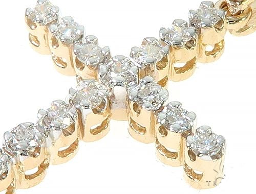 14K Gold Diamond Cross