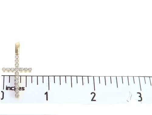 14K Gold Diamond Cross