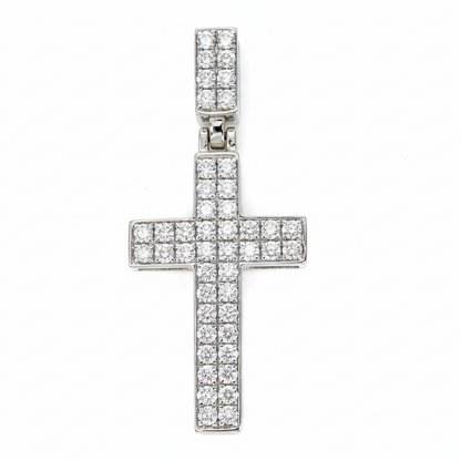 14K Gold Diamond Cross Pendant