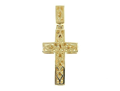 14K Gold Diamond Cross Pendant