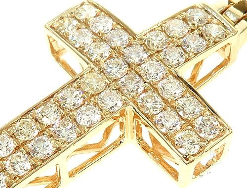 14K Gold Diamond Cross Pendant