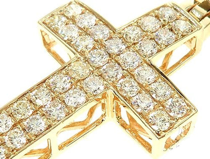 14K Gold Diamond Cross Pendant