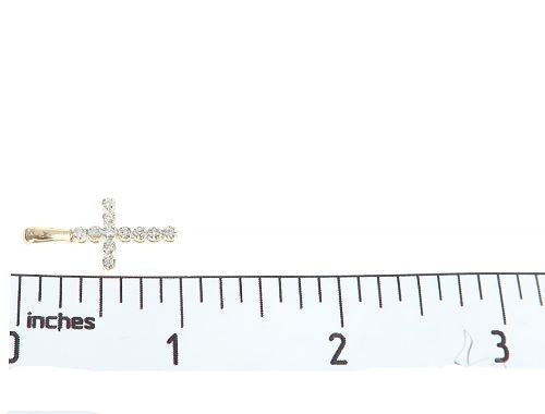 14K Gold Diamond Small Cross