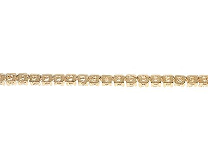 14K Yellow Gold Diamond Tennis Chain 22 Inches 2mm