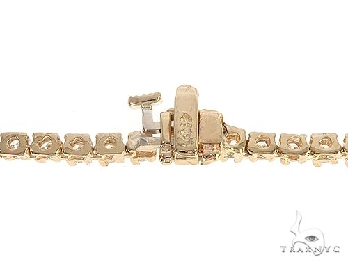 14K Yellow Gold Diamond Tennis Chain 22 Inches 2mm
