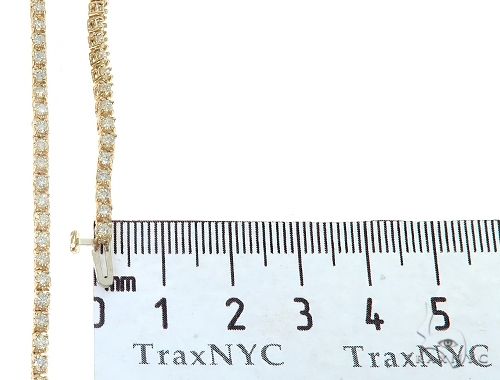 14K Yellow Gold Diamond Tennis Chain 22 Inches 2mm