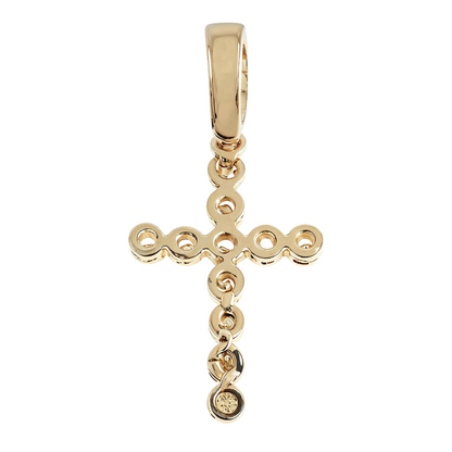 14K Gold Diamond Small Cross
