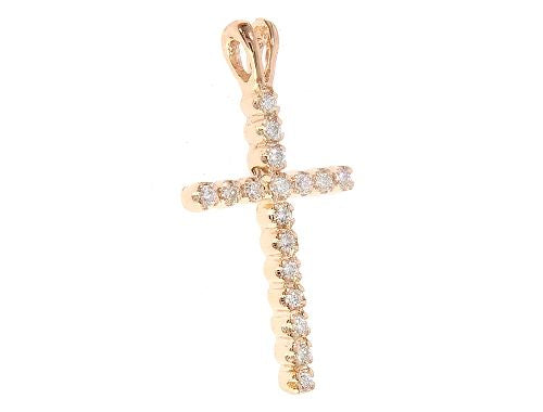 14k Gold Round Cut Cross