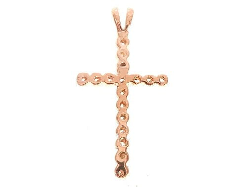 14k Gold Round Cut Cross