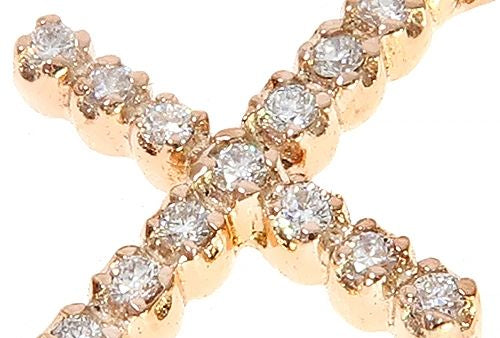 14k Gold Round Cut Cross