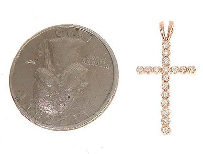 14k Gold Round Cut Cross