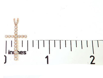 14k Gold Round Cut Cross