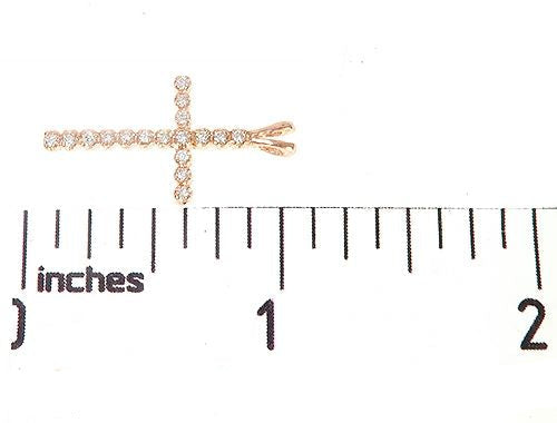 14k Gold Round Cut Cross