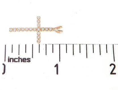 14k Gold Round Cut Cross