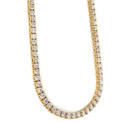 14k Yellow Gold Tennis chain 7pt 3.3mm 22 inches