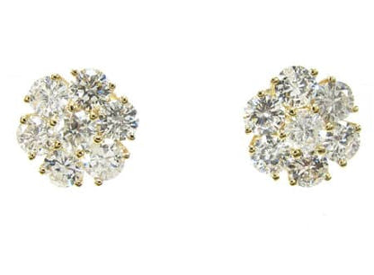 Diamond Flower Earrings